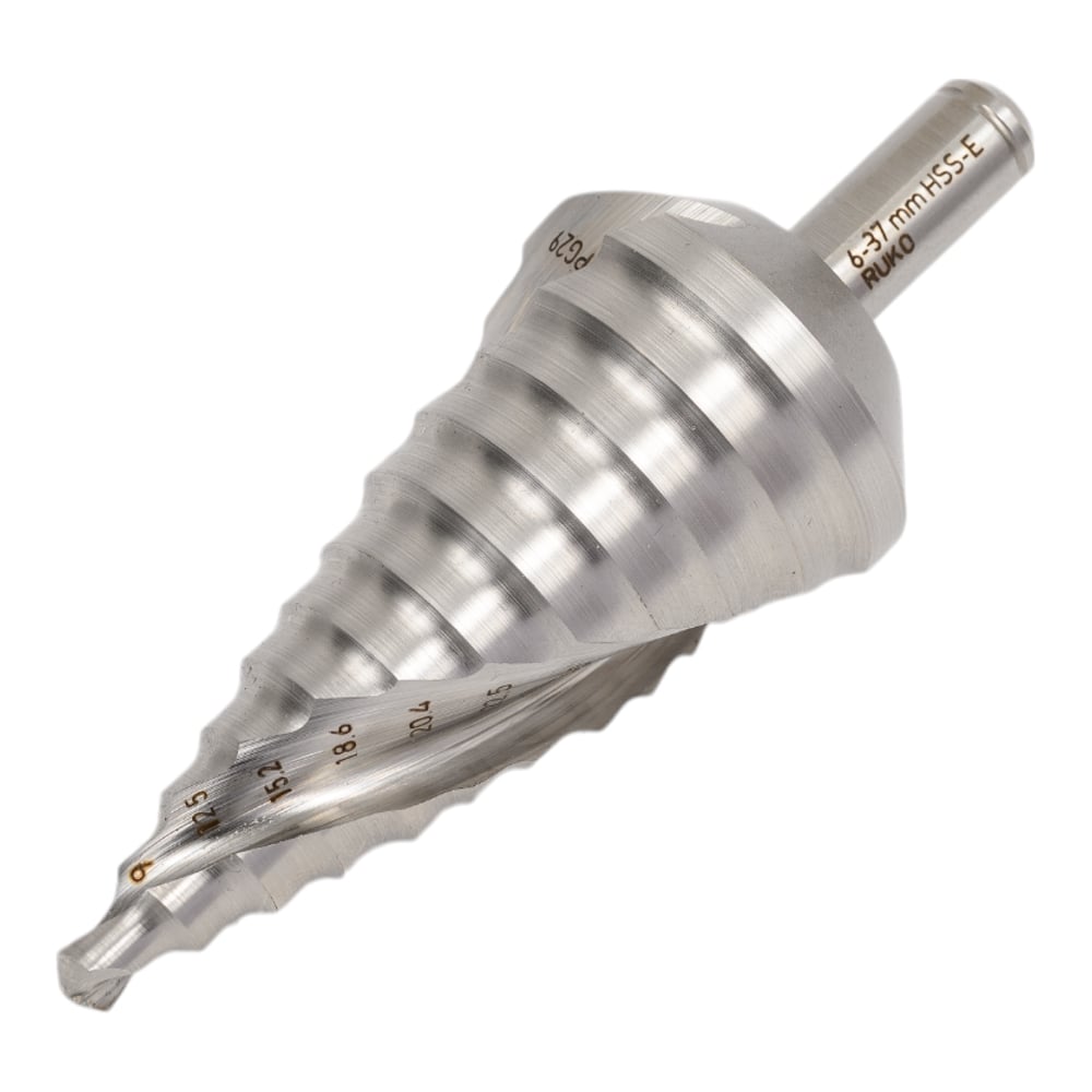 Изображение товара Сверло ступенчатое Ruko 101060E 6-37 мм для металла и дерева