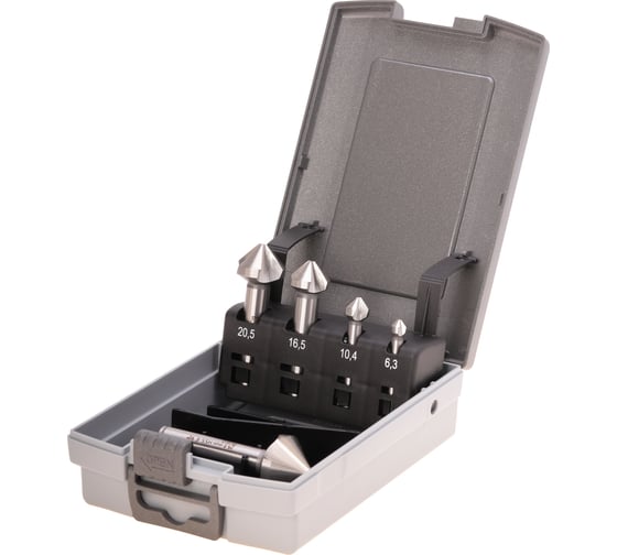 Изображение товара Набор зенковок (5 шт; 6.3-25 мм; HSSE-Co 5; 90 градусов) Ruko 102154ERO