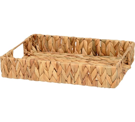 Изображение товара Поднос Natural House Золотистый колос Д320 Ш220 В60, песочный Shan-10