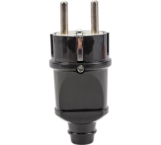 Изображение товара Прямая вилка Smartbuy с заземлением черная 16А 250В SBE-16-P01-b