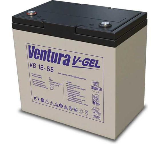 Изображение товара Аккумуляторная батарея 12 В, 55 А*ч Ventura VG 12-55