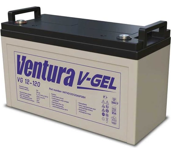 Изображение товара Аккумуляторная батарея 12 В, 120 А*ч Ventura VG 12-120