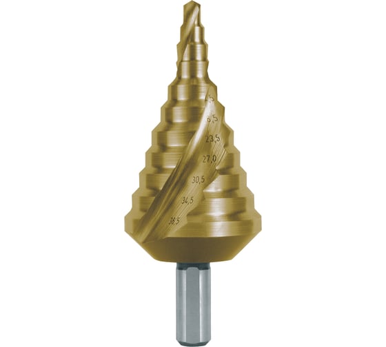 Изображение товара Сверло ступенчатое (5.3-38.5 мм; HSS-TiN) Ruko 101091T