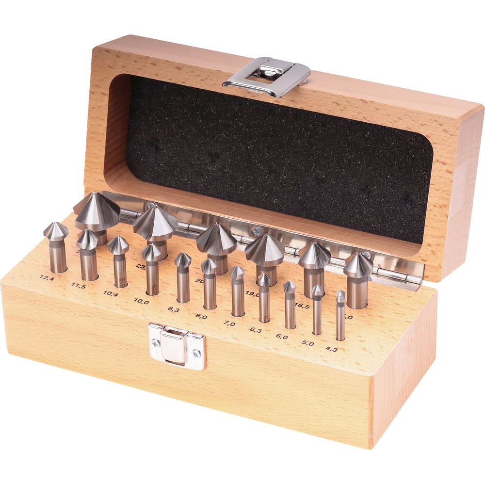 Изображение товара Набор зенковок (17 шт; 4.3-25 мм; HSS-G; 90 градусов) Ruko 102155