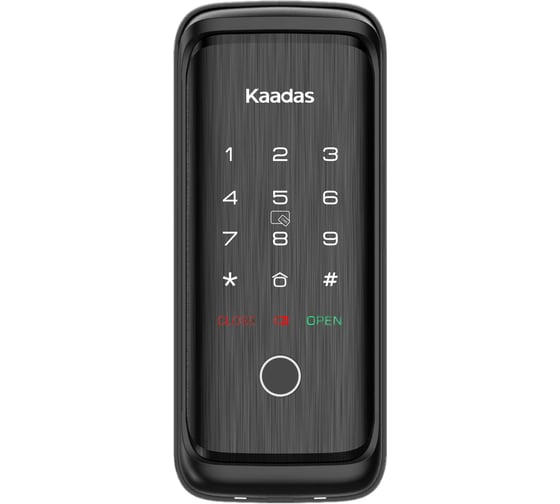 Изображение товара Электронный дверной накладной замок KAADAS R8-5 с отпечатком пальца черный R8-5 черный УТ-00005259