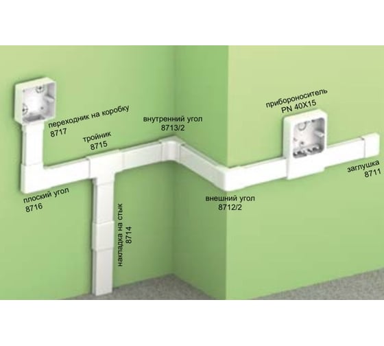 Изображение товара Кабельный канал магистральный KOPOS LV 40x16 (HС4) 40x16x2000 мм комплект 4 м LV 40X16_HС4