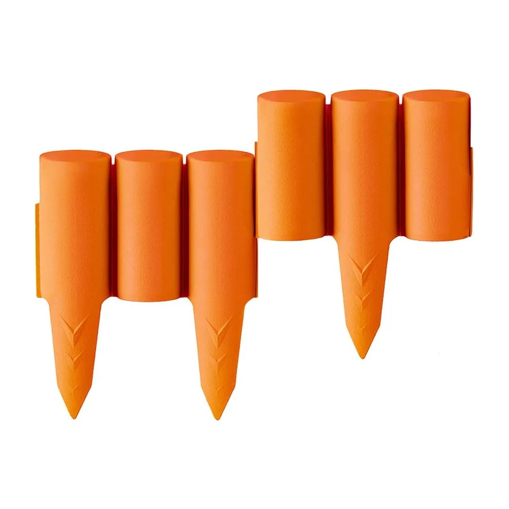 Изображение товара Декоративный садовый бордюр ВПМ Пеньки терракотовый 6 секций, пластик