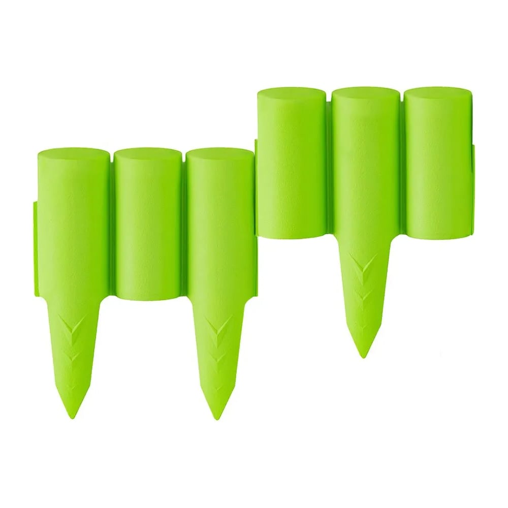 Изображение товара Декоративный садовый бордюр ВПМ Пеньки зеленый 6 секций пластик