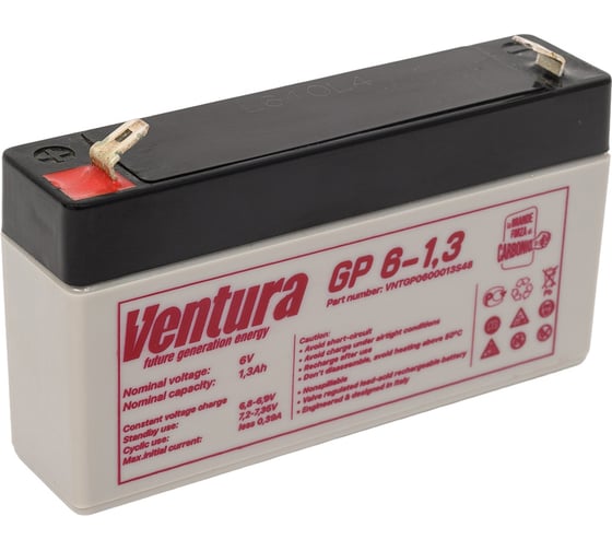 Изображение товара Аккумуляторная батарея 6 В, 1.3 А*ч Ventura GP 6-1,3