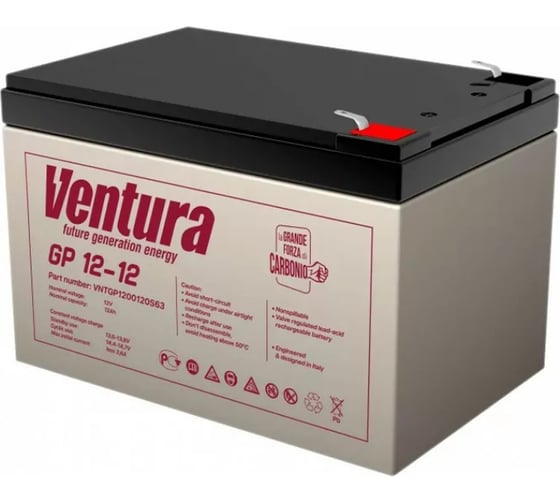 Изображение товара Аккумуляторная батарея 12 В, 12 Ач Ventura GP 12-12