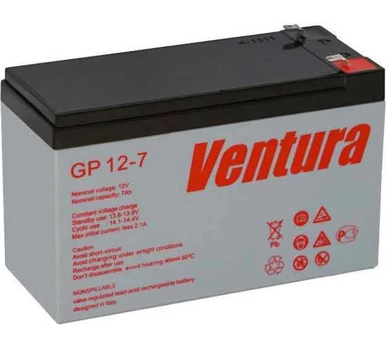 Изображение товара Аккумуляторная батарея 12 В, 7 А*ч Ventura GP 12-7