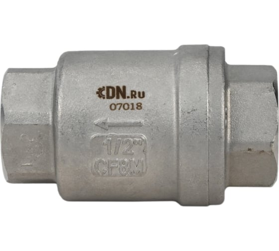 Изображение товара Клапан обратный пружинный DN.ru SCV316-6340 Ду32 Ру63 нержавеющая сталь 316, тефлон D100-03575