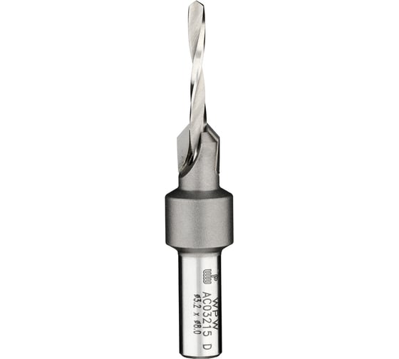 Изображение товара Зенковка оправка коническая 9.5 со сверлом 3.2 мм плавная спираль, хвостовик 8 мм WPW AC03215D