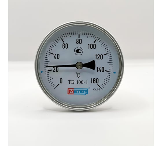 Изображение товара Термометр МЕТЕР ТБ-100-1 T=0..160 С L=160мм кл.1.5, с латун.гильзой G1/2 2556