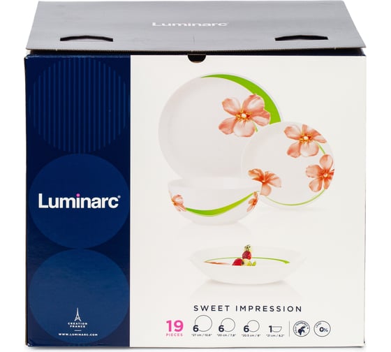 Изображение товара Набор столовый LUMINARC СВИТ ИМПРЕШН 19пр P7078