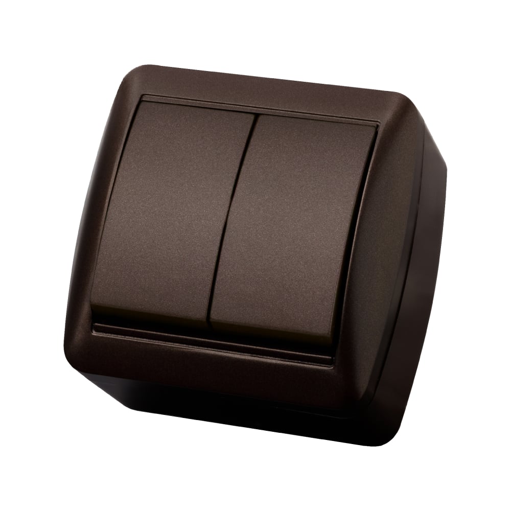 Изображение товара 2-клавишный выключатель TDM ELECTRIC IP44 шоколад SQ1818-0202