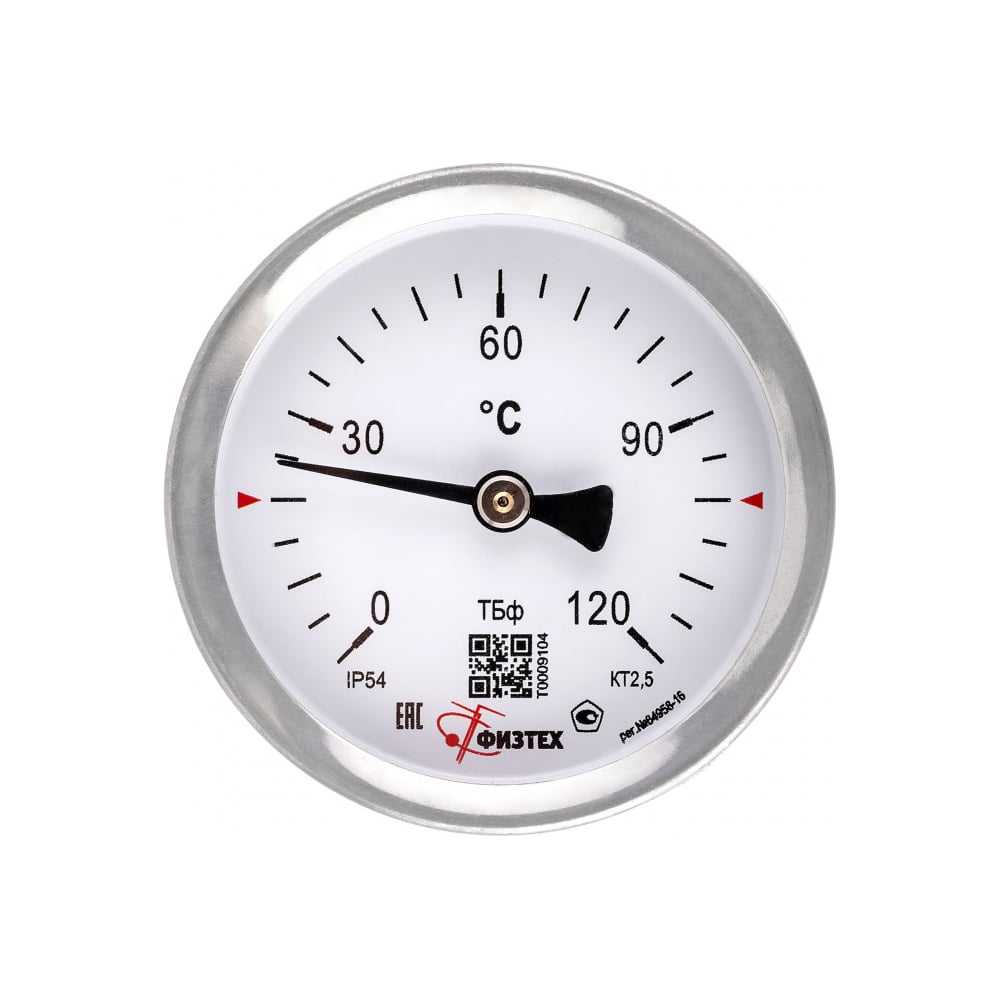 Изображение товара Термометр ПО Физтех АО ТБф-120 G1/2 0-120°C IP54 точность 2.5