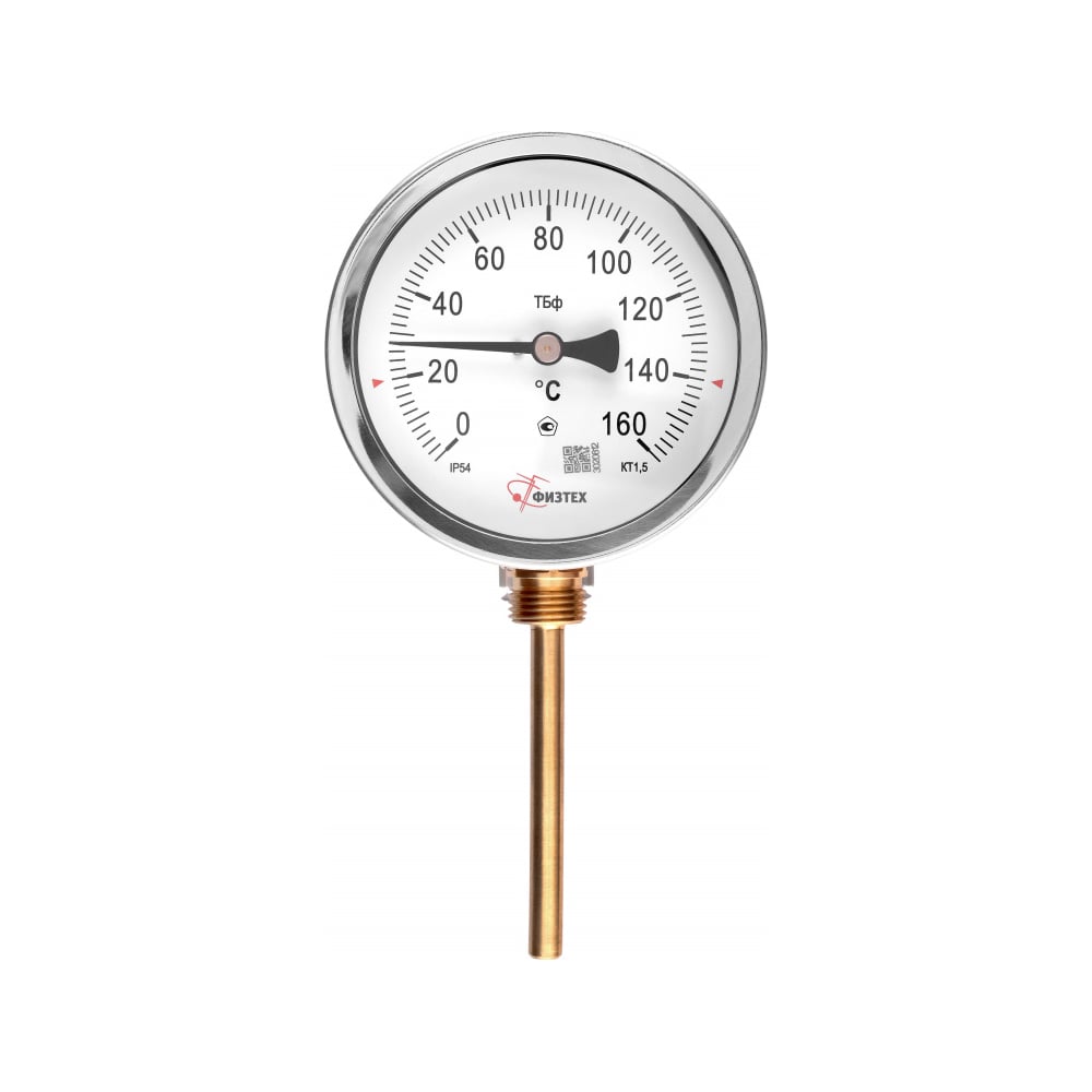 Изображение товара Термометр Физтех АО ТБф-120 0…160C IP54 G1/2 радиальное