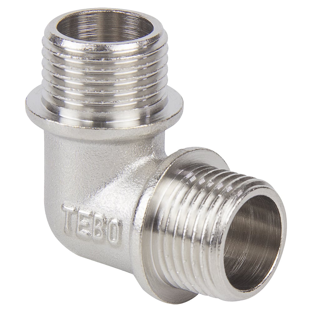 Изображение товара Угольник TEBO НАР 1 дюйм латунь 90 градусов профессиональный фитинг