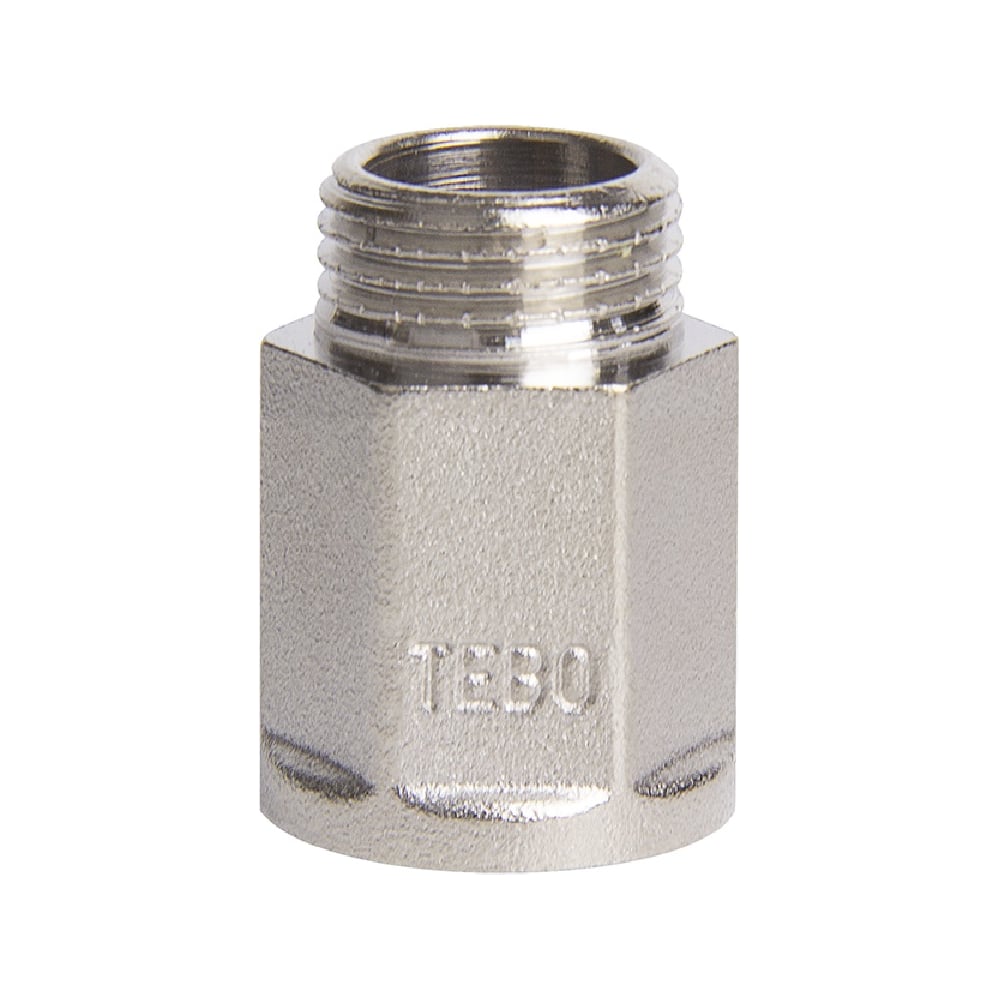 Изображение товара Удлинитель шестигранный TEBO 1/2 дюйма никелированная латунь 40 мм профессиональный