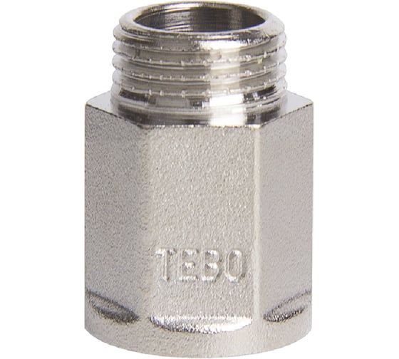 Изображение товара Удлинитель шестигранный TEBO ВН/НАР 1/2"x40мм латунь T-ЛР.У.2.12-40.CN