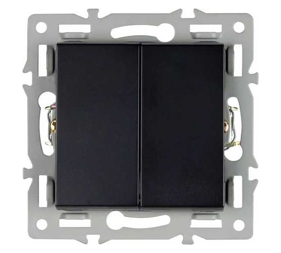 Изображение товара Механизм выключателя двухклавишный проходной Arlight SWT-MKP2-PL-BK 1шт 043728