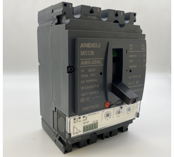 Изображение товара Автоматический выключатель ANDELI AM2-N-250-2.3SE 100А Ir=0,4-1,0In, Ir=0.9-1Io, Isd=1,5-10Ir 36кА электронный расцепитель ADL06-1215