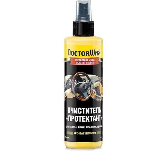 Изображение товара Очиститель DoctorWax Протектант для винила, кожи, пластика, резины, с запахом лимона DW5248