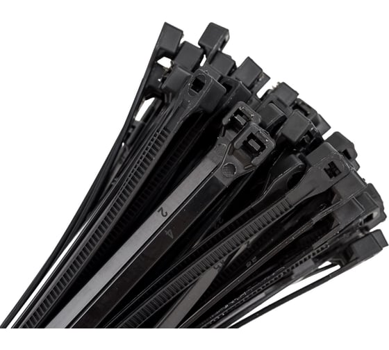 Изображение товара Стяжка для кабеля ZOLDER 250х4,8 мм нейлон, черная, 100 шт. HTA-4,8х250/100Ч