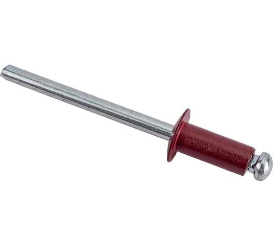 Изображение товара Заклепки ЖЕСТЬ ал/ст., 4x10 мм, RAL 3005 красное вино, 22 шт., европодвес УТ-00002319