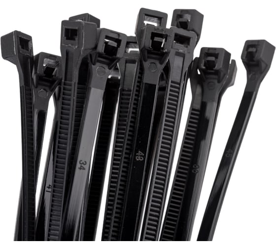 Изображение товара Стяжка для кабеля ZOLDER 300х3,6 мм нейлон, черная, 100 шт. HTA-3,6х300/100Ч