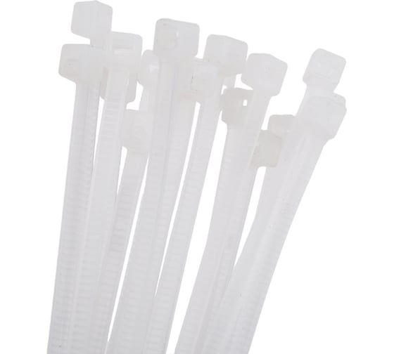 Изображение товара Стяжка для кабеля ZOLDER 120х2,5 мм нейлон, белая, 100 шт. HTA-2,5х120/100Б