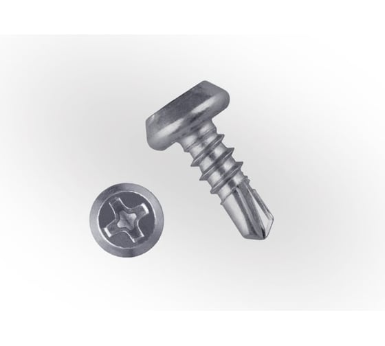 Изображение товара Саморез ЖЕСТЬ "клоп", со сверлом, оцинкованный, 3,5x11 мм, 50 шт., европодвес УТ-00002408