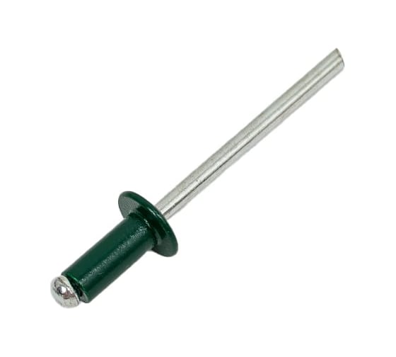 Изображение товара Заклепки ЖЕСТЬ ал/ст., 4x10 мм, RAL 6005 зеленый мох, 22 шт., европодвес УТ-00002320