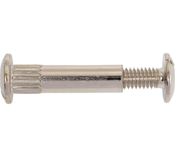 Изображение товара Стяжка межсекционная ЖЕСТЬ никель, D8 М6x29 мм, 4 шт., европодвес УТ-00011813