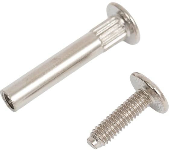 Изображение товара Стяжка межсекционная ЖЕСТЬ никель, D5 М4x27 мм, 80 шт., контейнер 280 мл УТ-00012038