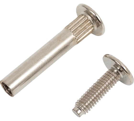 Изображение товара Стяжка межсекционная ЖЕСТЬ никель, D5 М4x27 мм, 4 шт., европодвес УТ-00011812