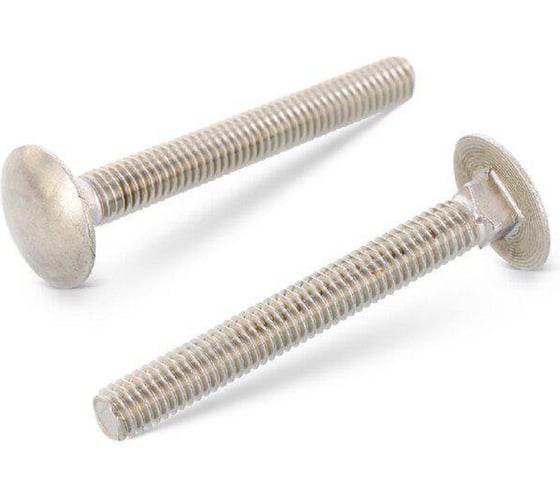Изображение товара Мебельный болт Metiz-A2 DIN 603, M10x35 мм, А2, нерж. с полукр. гол и квадр. подгол., 2 шт. 60321035 2