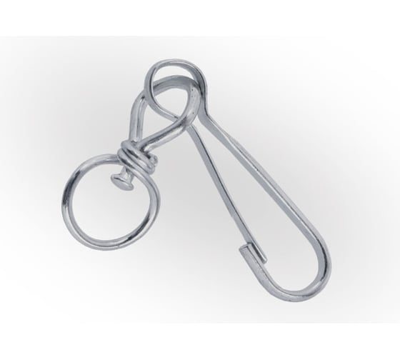 Изображение товара Карабин ЖЕСТЬ тип 125, 60 мм, с вертлюгом, 2 шт., европодвес УТ-00010270