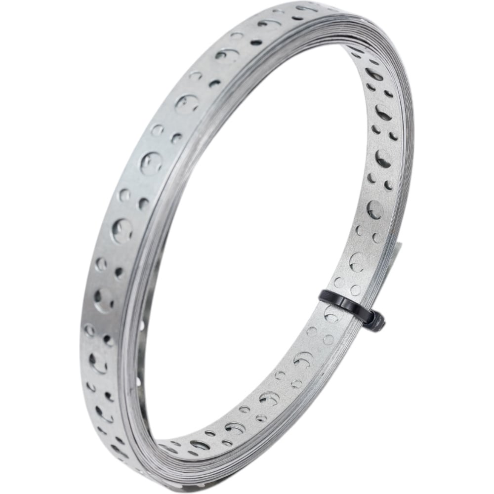 Изображение товара Монтажная перфорированная оцинкованная стальная лента ЖЕСТЬ 0,5x12 мм 5 м