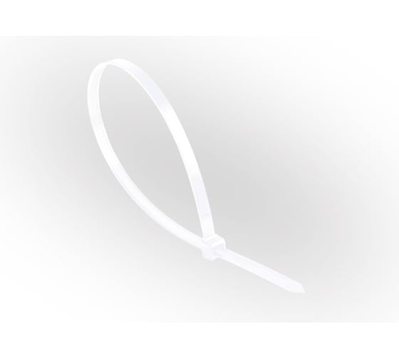 Изображение товара Стяжка кабельная ЖЕСТЬ нейлон, белая, 4x300 мм, 100 шт., пакет УТ-00011675