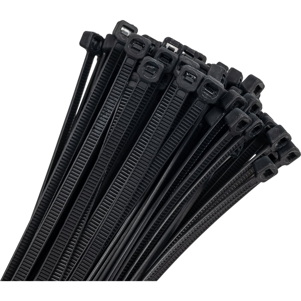 Изображение товара Стяжка кабельная ЖЕСТЬ нейлон черная 4x150 мм 100 шт упаковка