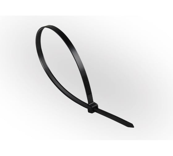 Изображение товара Стяжка кабельная ЖЕСТЬ нейлон, черная, 4x300 мм, 100 шт., пакет УТ-00011692