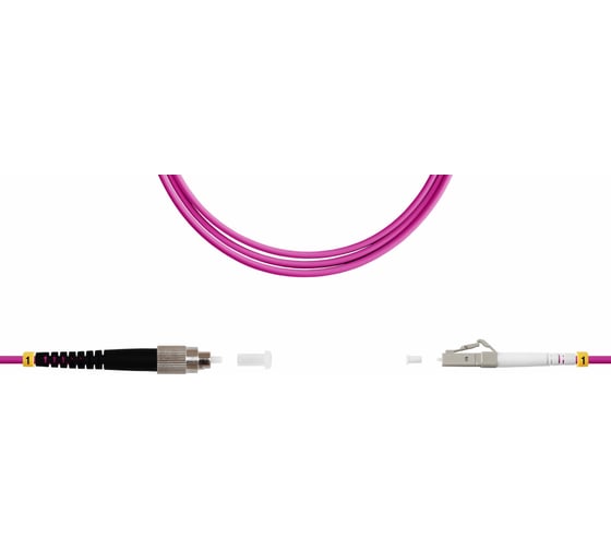 Изображение товара Оптический патч-корд TopLAN, симплексный, FC/PC-LC/PC, PC-TOP-OM4-FC/P-LC/P-100