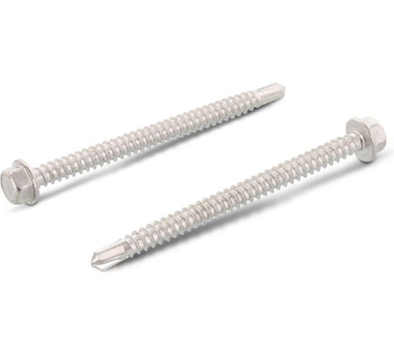 Изображение товара Саморез Metiz-A2 DIN7504, тип К, M4.8x32 мм, A2, нержавеющий, шестигр. гол. с буром, 10 шт. 75042K4832 10