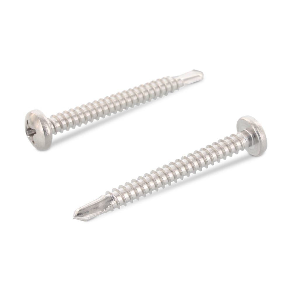 Изображение товара Саморез Metiz-A2 DIN7504 M4.8x16 мм нержавеющие для металла 10 шт