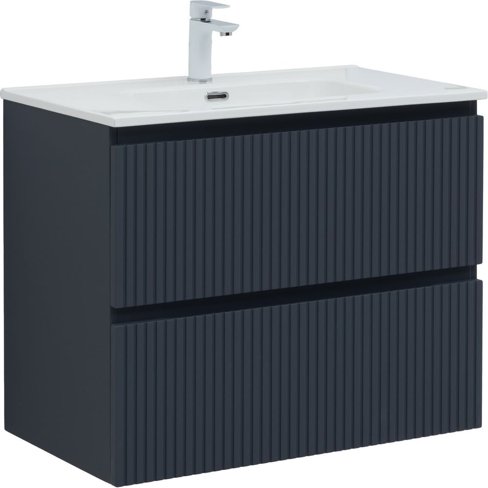 Изображение товара Тумба Aquanet Джейн 80 (Flat) цв.маренго современная подвесная мебель