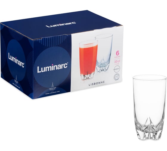 Изображение товара Набор стаканов LUMINARC LISBONNE 6 шт., 330 мл, высокие V0402