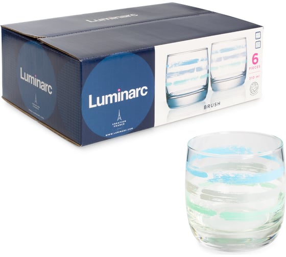 Изображение товара Набор стаканов LUMINARC ФРАНЦУЗСКИЙ РЕСТОРАНЧИК КИСТОЧКА 6 шт., 310 мл, низкий S0079