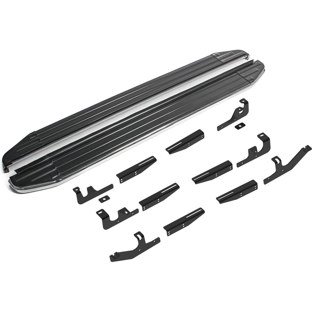 Изображение товара Пороги на авто Rival Premium для Geely Tugella 2020-н.в., алюминий нержавеющая сталь